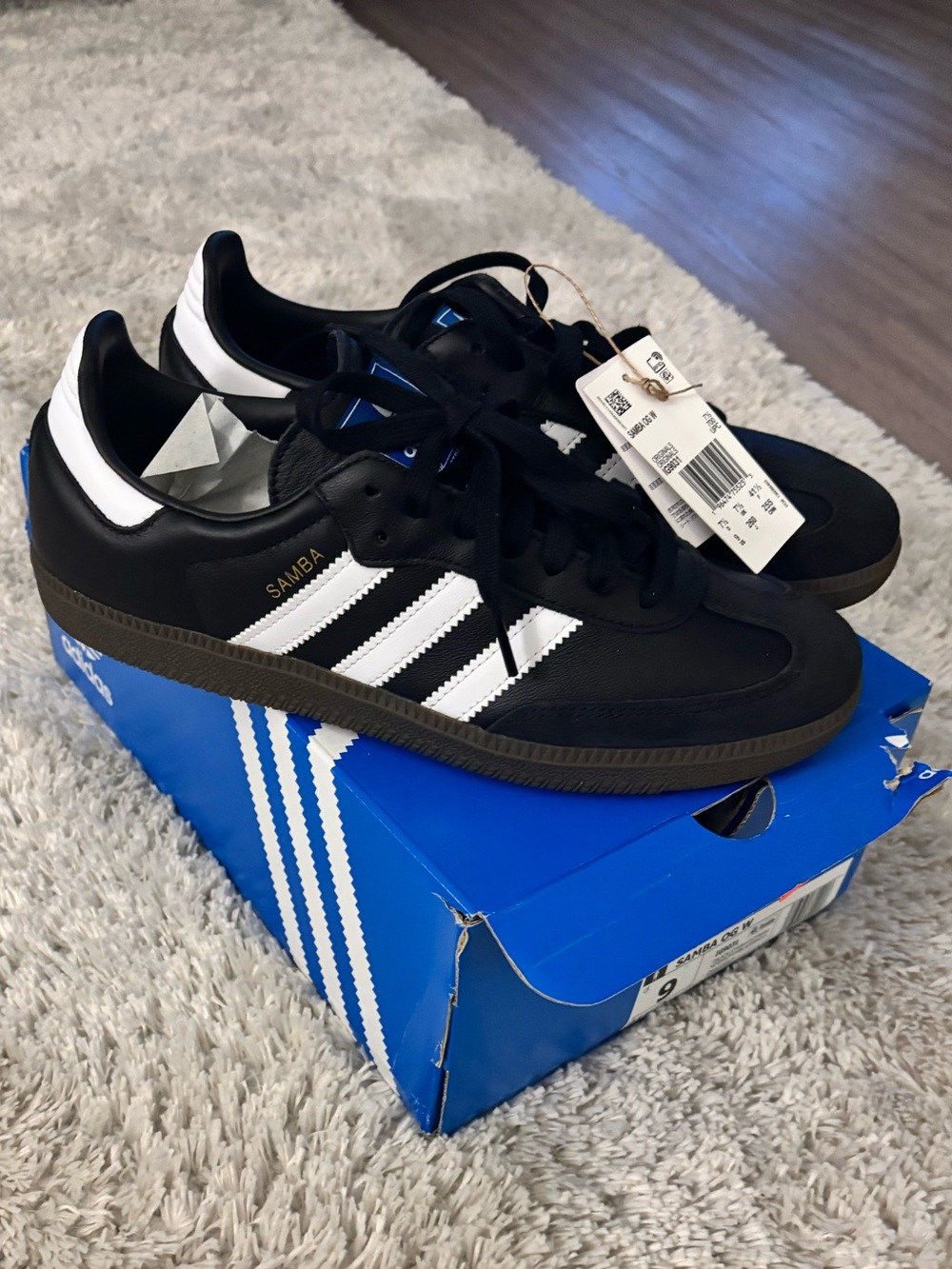 Adidas Samba Women’s Sneakers - Black/White with Gum Sole